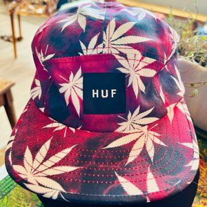 Huf Worldwide Purple Tie-Dye Ganja-Weed Print Adjustable Hat, BRAND NEW, CO-ED